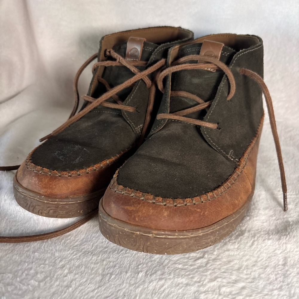 Clarks Men's Brown and Black Chukka Boots 9.5 leather shoes